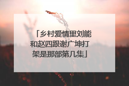 乡村爱情里刘能和赵四跟谢广坤打架是那部第几集