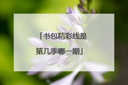 书包精彩线是第几季哪一期