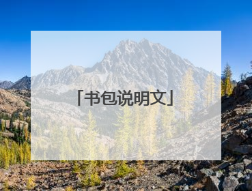 书包说明文