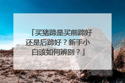 买猪蹄是买前蹄好还是后蹄好?新手小白该如何辨别?