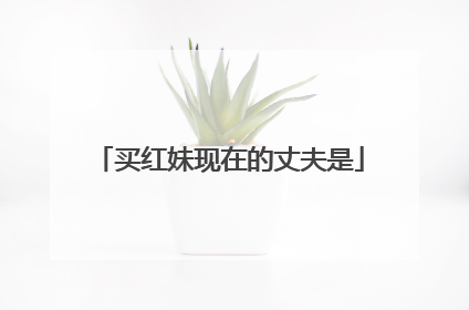 买红妹现在的丈夫是
