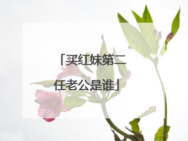 买红妹第二任老公是谁