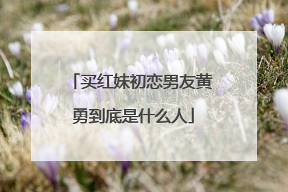 买红妹初恋男友黄勇到底是什么人