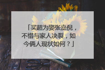 买超为娶张嘉倪,不惜与家人决裂,如今俩人现状如何?