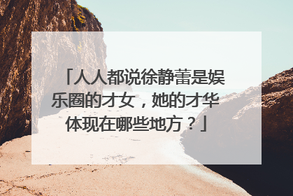 人人都说徐静蕾是娱乐圈的才女,她的才华体现在哪些地方?