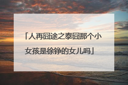 人再囧途之泰囧那个小女孩是徐铮的女儿吗