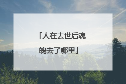 人在去世后魂魄去了哪里