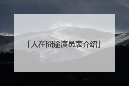 人在囧途演员表介绍