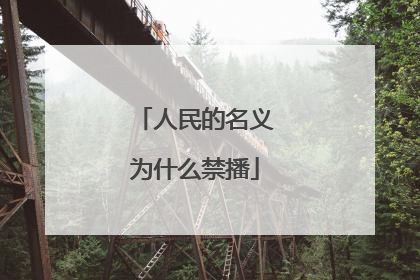 人民的名义为什么禁播
