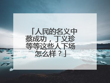 人民的名义中蔡成功,丁义珍等等这些人下场怎么样?