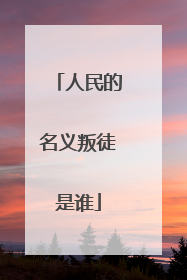 人民的名义叛徒是谁