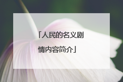 人民的名义剧情内容简介