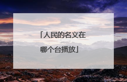 人民的名义在哪个台播放