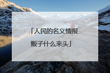 人民的名义情报贩子什么来头