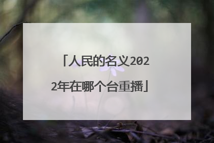 人民的名义2022年在哪个台重播