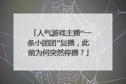 人气游戏主播“一条小团团”复播，此前为何突然停播？