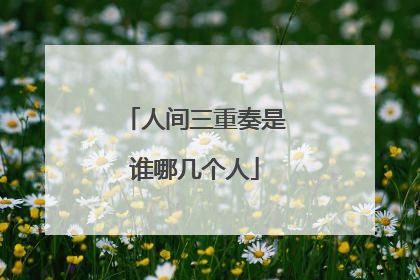 人间三重奏是谁哪几个人