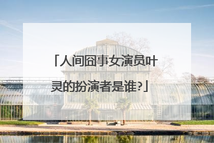 人间囧事女演员叶灵的扮演者是谁?