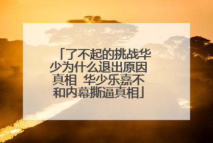 了不起的挑战华少为什么退出原因真相 华少乐嘉不和内幕撕逼真相