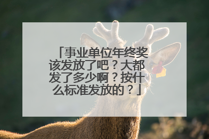 事业单位年终奖该发放了吧?大都发了多少啊?按什么标准发放的?