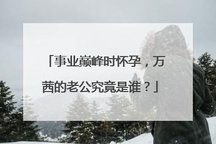 事业巅峰时怀孕，万茜的老公究竟是谁？