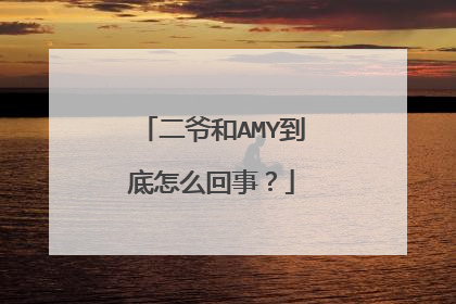 二爷和AMY到底怎么回事?