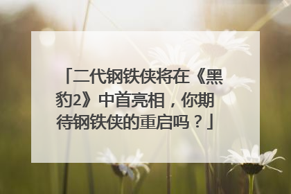 二代钢铁侠将在《黑豹2》中首亮相,你期待钢铁侠的重启吗?