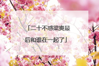 二十不惑梁爽最后和谁在一起了