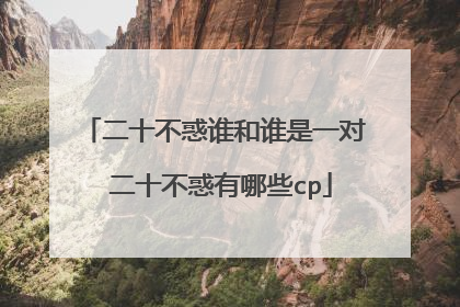 二十不惑谁和谁是一对 二十不惑有哪些cp