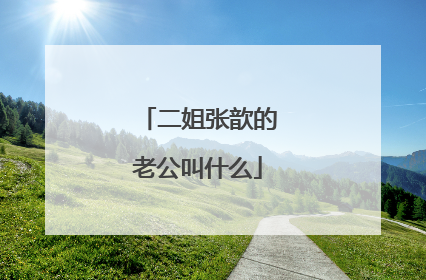 二姐张歆的老公叫什么