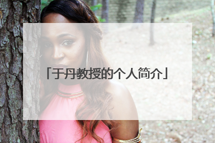 于丹教授的个人简介