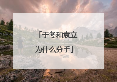 于冬和袁立为什么分手