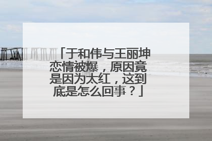 于和伟与王丽坤恋情被爆，原因竟是因为太红，这到底是怎么回事？