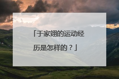 于家翊的运动经历是怎样的？