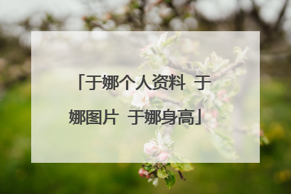 于娜个人资料 于娜图片 于娜身高