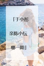 于小彤亲陈小纭哪一期