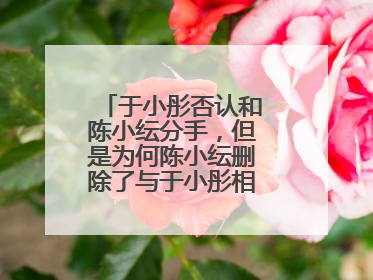 于小彤否认和陈小纭分手，但是为何陈小纭删除了与于小彤相关的内容？