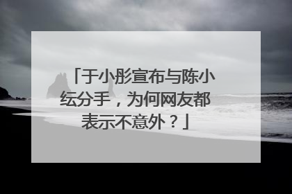 于小彤宣布与陈小纭分手，为何网友都表示不意外？