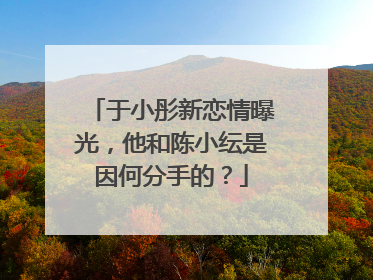 于小彤新恋情曝光，他和陈小纭是因何分手的？