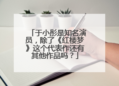于小彤是知名演员，除了《红楼梦》这个代表作还有其他作品吗？