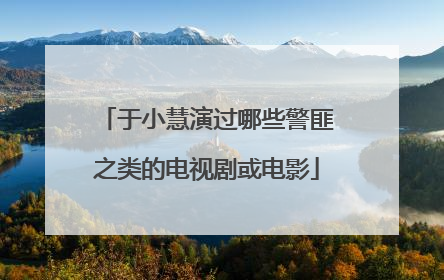 于小慧演过哪些警匪之类的电视剧或电影