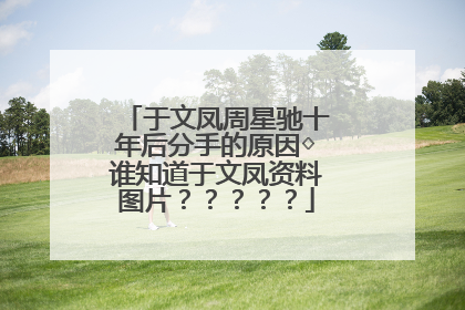 于文凤周星驰十年后分手的原因◇谁知道于文凤资料图片？？？？？