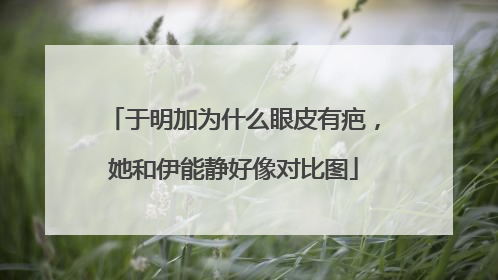 于明加为什么眼皮有疤,她和伊能静好像对比图