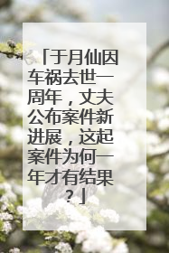于月仙因车祸去世一周年，丈夫公布案件新进展，这起案件为何一年才有结果？