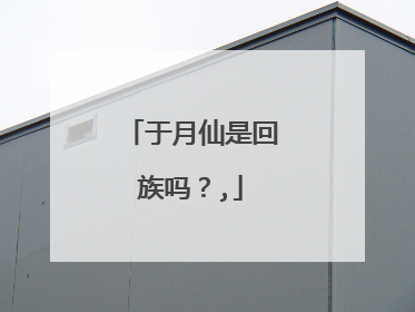 于月仙是回族吗?,