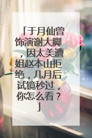 于月仙曾饰演谢大脚，因太美遭姐赵本山拒绝，几月后试镜秒过，你怎么看？