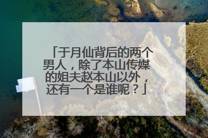于月仙背后的两个男人,除了本山传媒的姐夫赵本山以外,还有一个是谁呢?