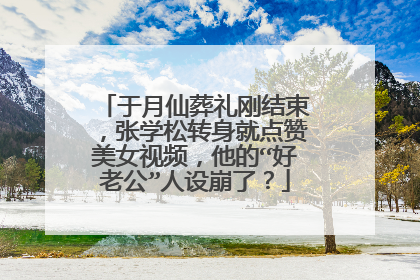 于月仙葬礼刚结束,张学松转身就点赞美女视频,他的“好老公”人设崩了?