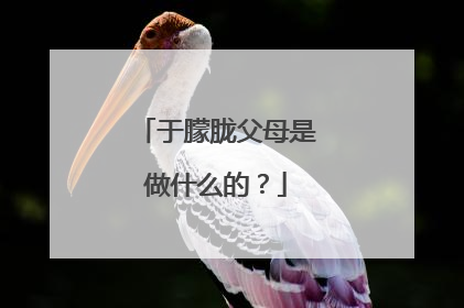 于朦胧父母是做什么的？
