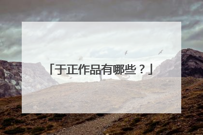 于正作品有哪些?